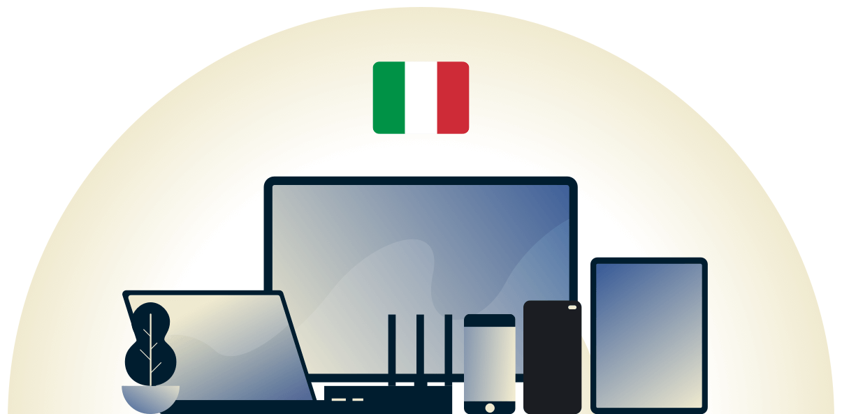 Italien VPN sch&uuml;tzt eine Vielzahl von Ger&auml;ten.
